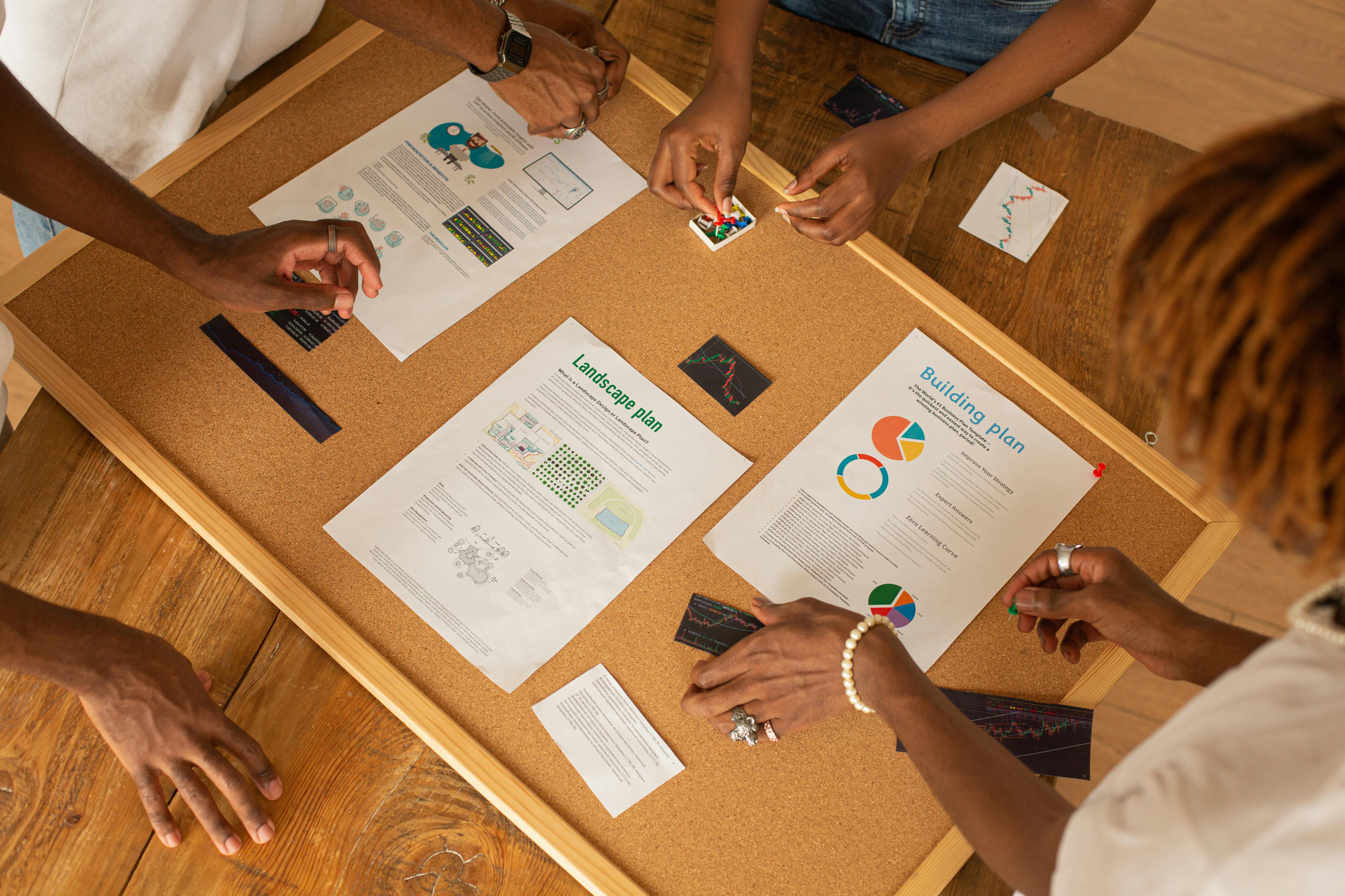 Project manager reviewing documentation at a capital project site office